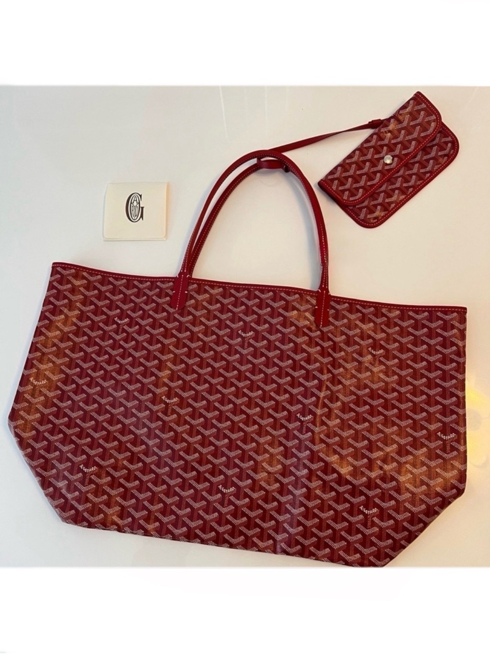 Goyard St Louis GM Red Goyardine Tote Goyard Saint Louis